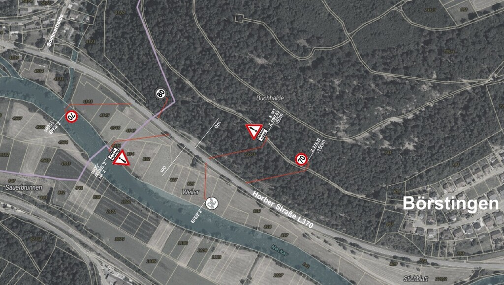 L 370 Geschwindigkeitsreduzierung